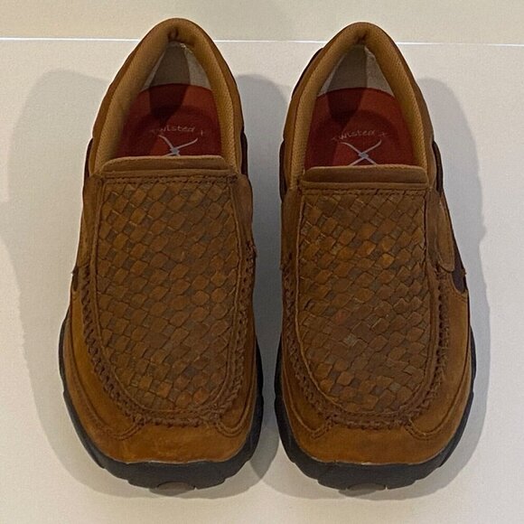 Twisted X Oiled Saddle Driving Moccasins Mens Size 7.5 Slip On Leather MDMS017 - Picture 2 of 11